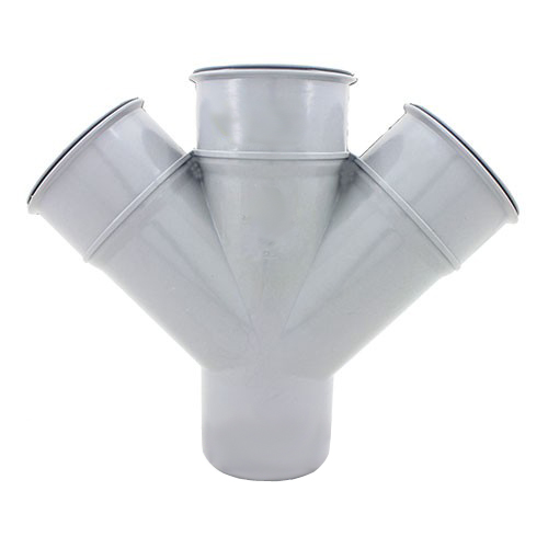 45° Double Branch (TS) – 100mm